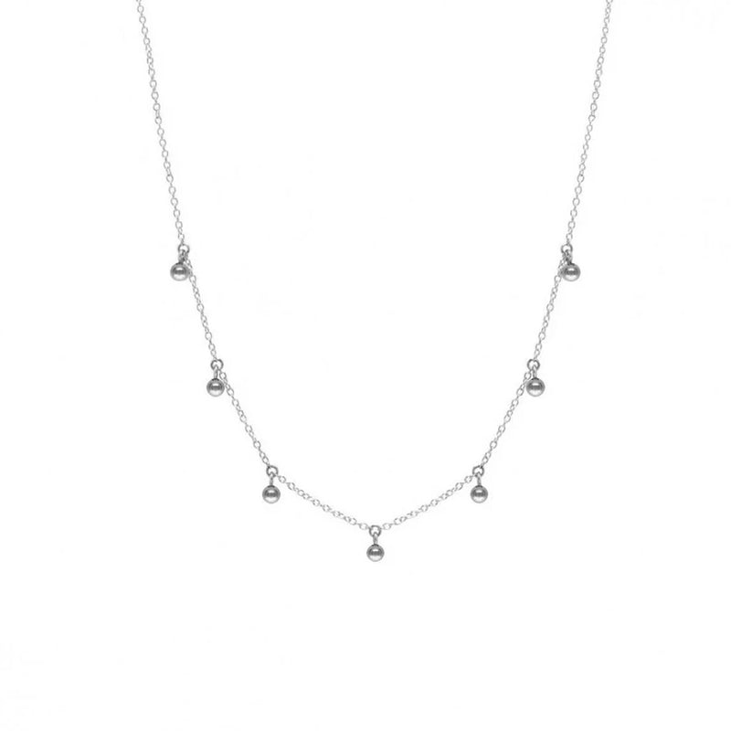 silver shaker ball base choker necklace