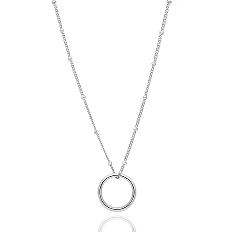 white gold halo circle pendant necklace