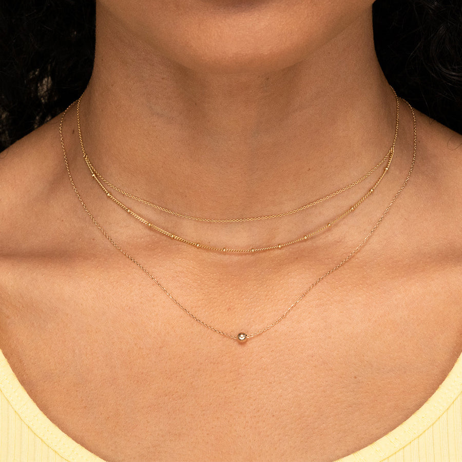 double-layer base choker necklace